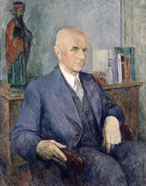 Porträt von Jakob Kaiser / Friedrich Ahlers-Hestermann: Öl auf Leinwand, 1959