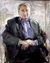 Porträt von Egon Bahr / Johannes Heisig: Öl auf Leinwand, 2002