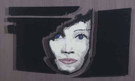 Porträt von Marlene Dietrich / John Matthew Riva: Öl auf Holz, 2001