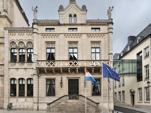 Außenaufnahme der Chambre des députés in Luxemburg Stadt.