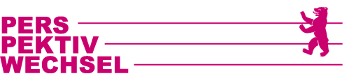 Die Grafik zeigt links Überschrift Perspektivwechsel und rechts den Berliner Bär