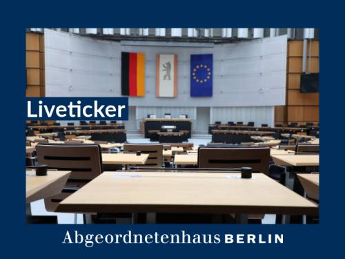 Blick in den Plenarsaal des Abgeordnetenhauses von Berlin